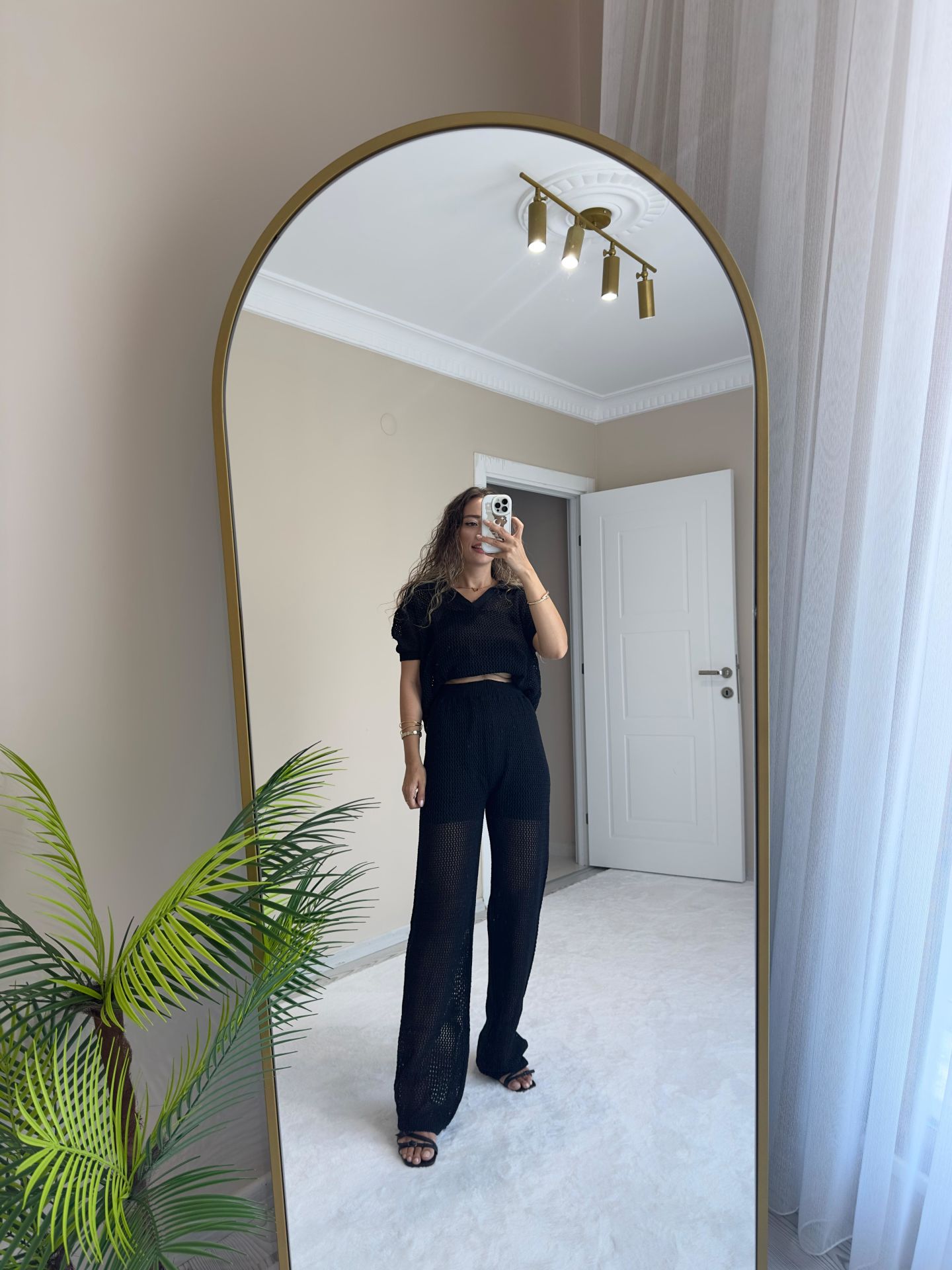 Ajurlu Pantolon Bluz Takım