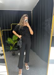 Siyah Kumaş Pantolon