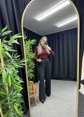 Siyah Düğmeli Palazzo