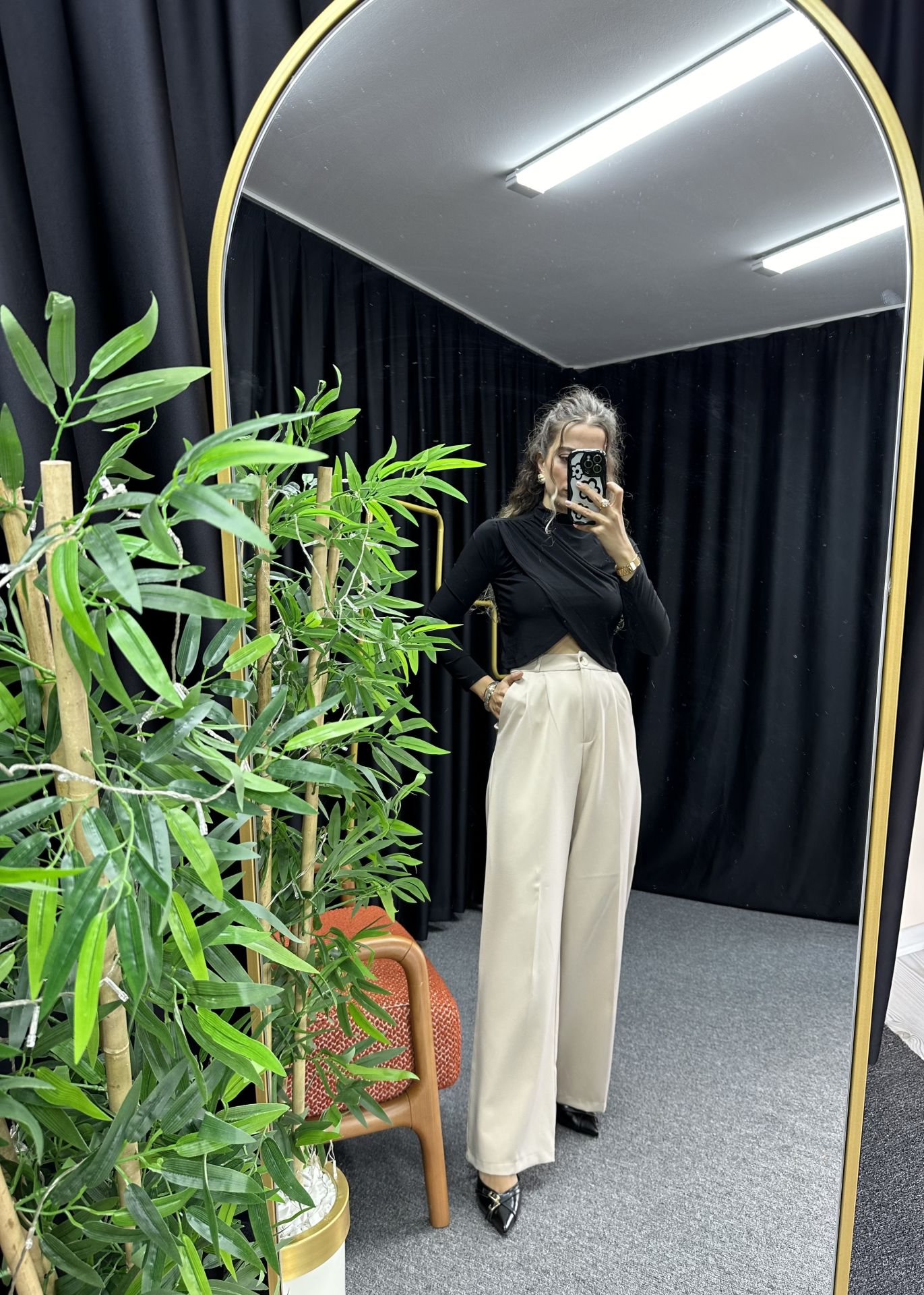 Taş Düğmeli Palazzo