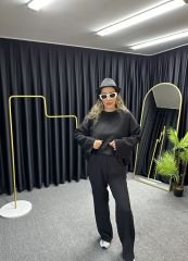 Siyah Wolf Salaş Basic Triko