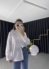 Beyaz Poplin Gömlek