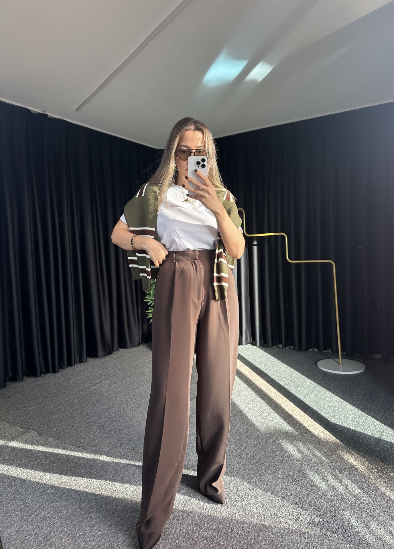 Premium Kumaş Palazzo Kahve