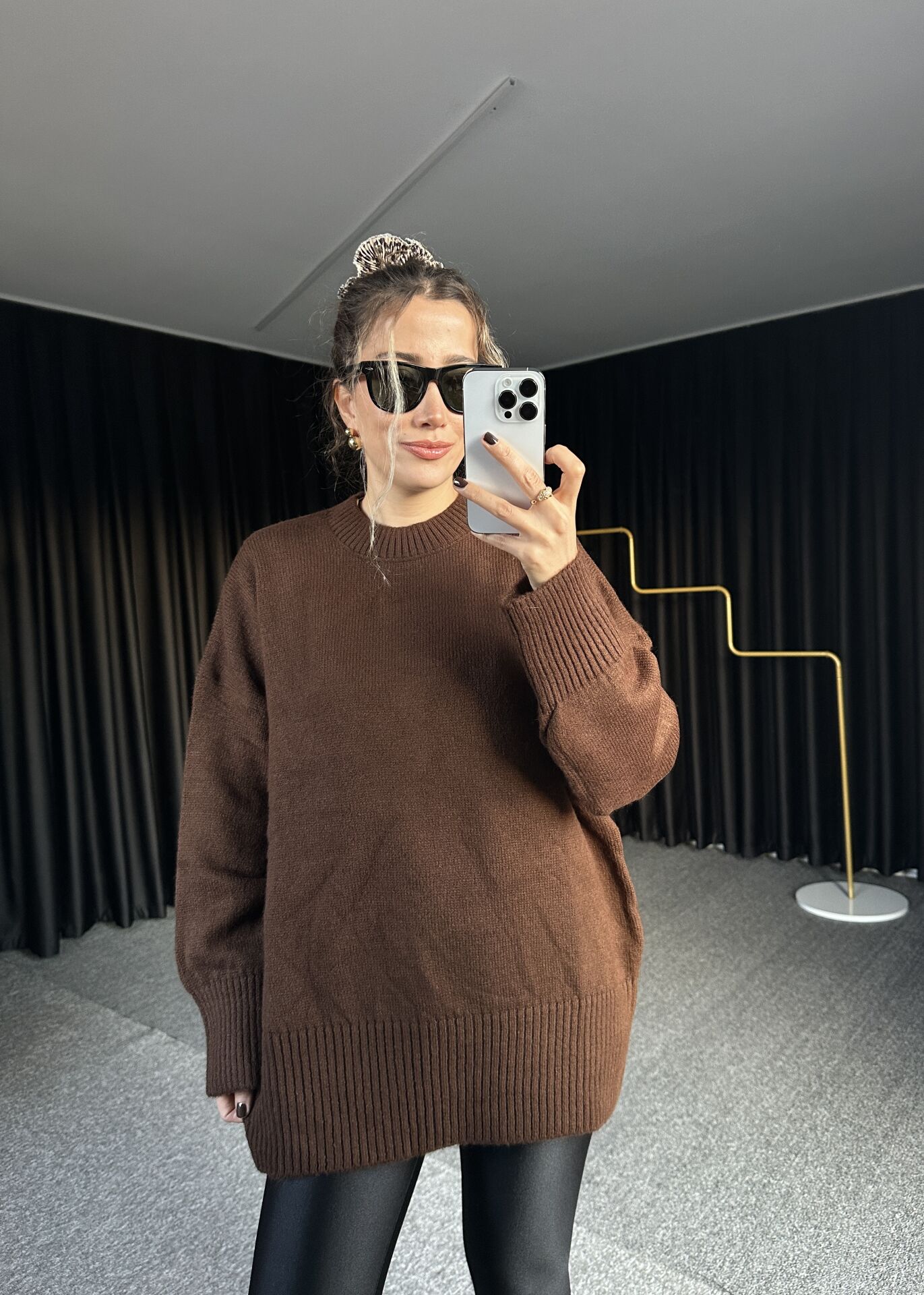 OVERSIZE KAHVERENGİ TRİKO