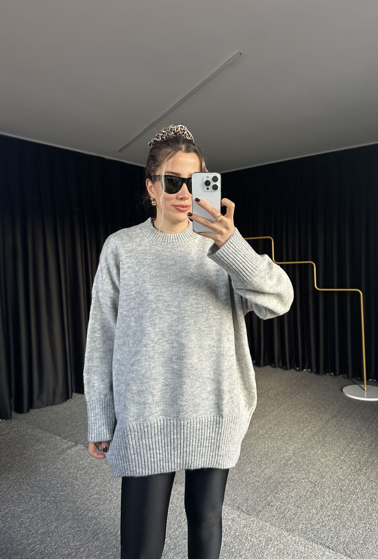 OVERSIZE GRİ TRİKO