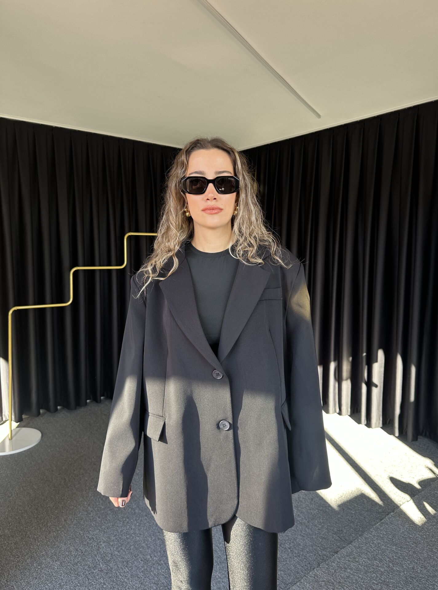 Massi Model Astarlı Blazer Siyah