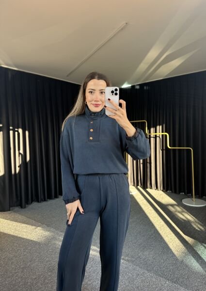 BEL PARAŞÜT DETAYLI MODAL KUMAŞ TAKIM